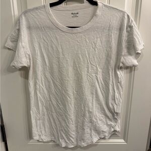 Madewell White Short Sleeve Tee Soft Cotton Crew Neck